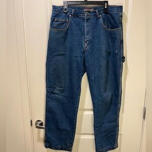 Moose Creek flannel-lined denim outdoor jeans